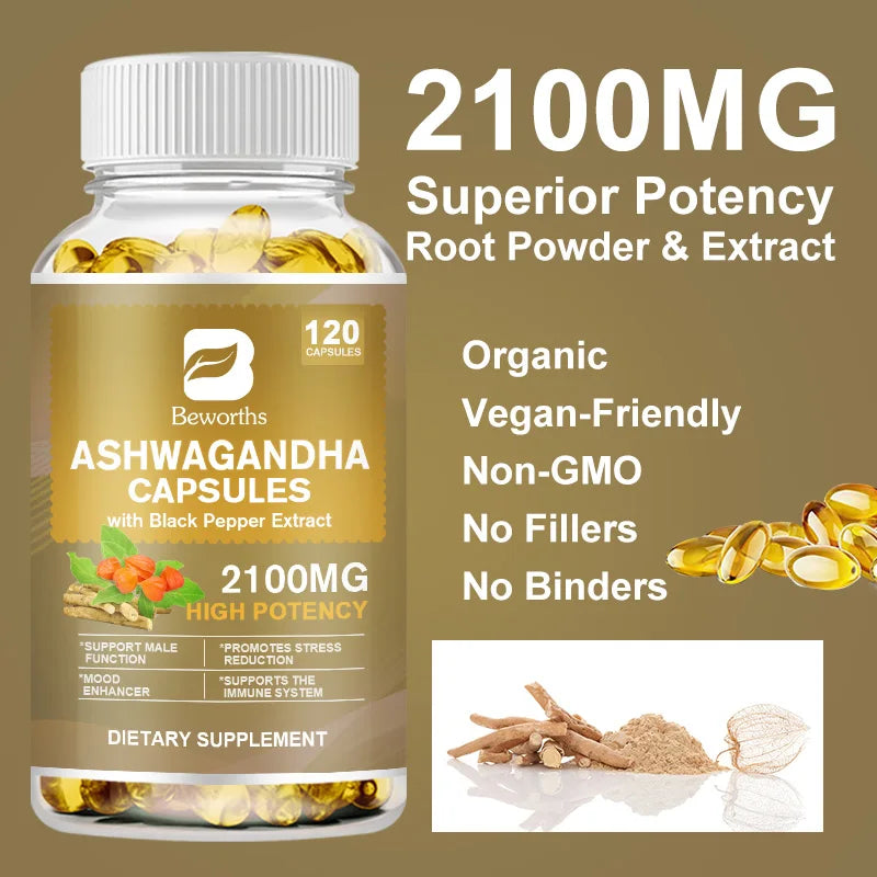 Beworths Ashwagandha Root Extract Capsule For Sleep And Mood Support