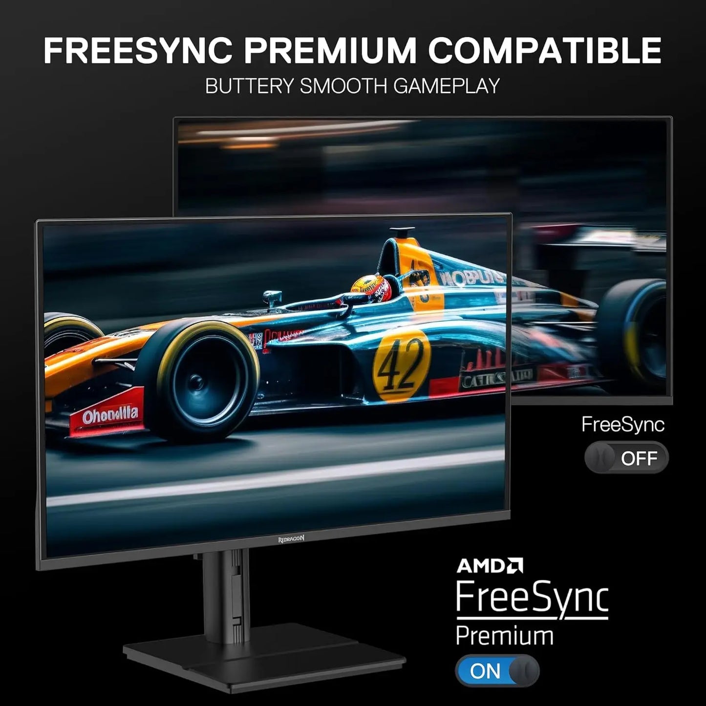 Redragon Gm272 OLED Flat Gaming Monitor QHD 2560x1440 360Hz AMD FreeSync Premium