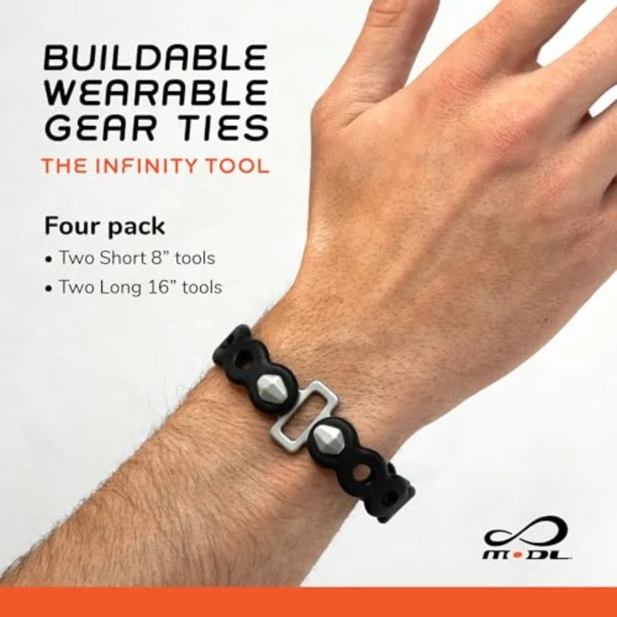 Modular Straps 4 Pack Flexible Multi Tool Gear Strap for Outdoor