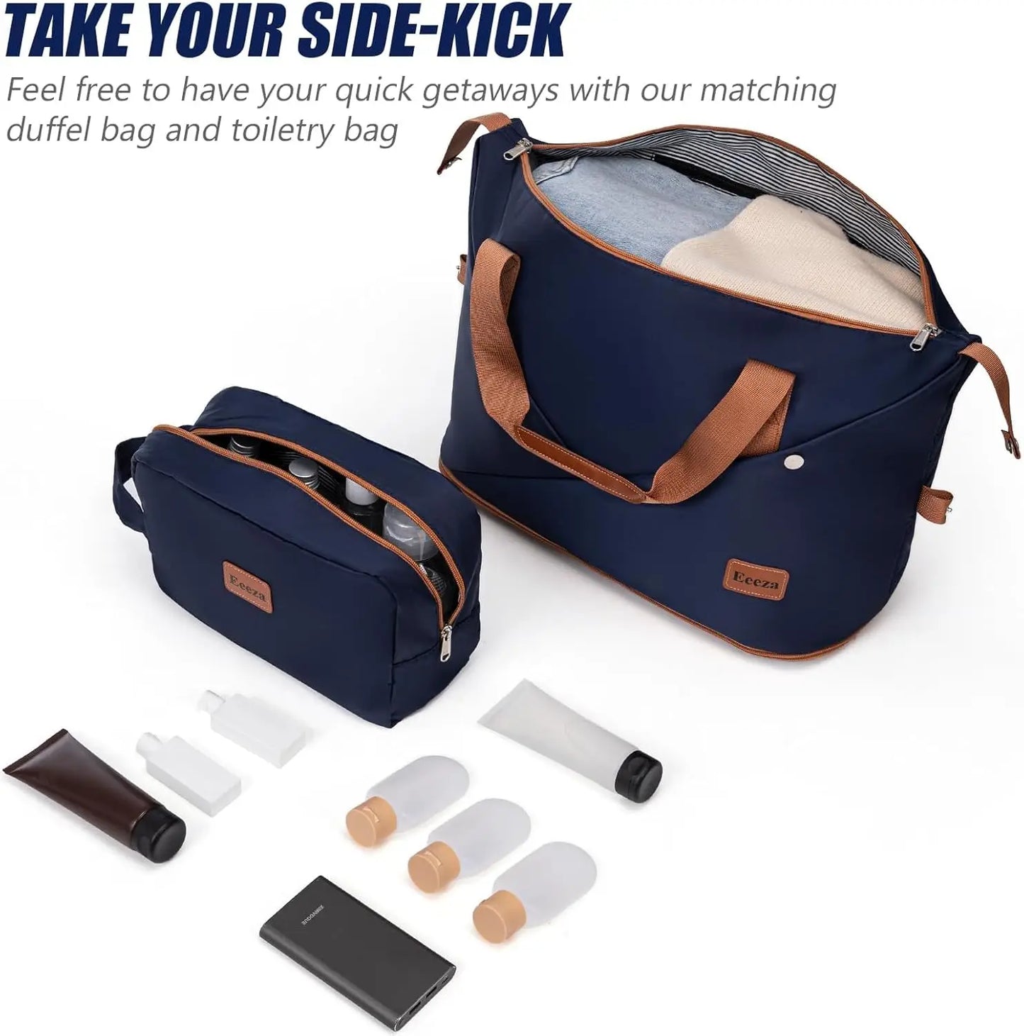 5 Piece ABS Luggage Set With TSA Spinner Wheels Lightweight
