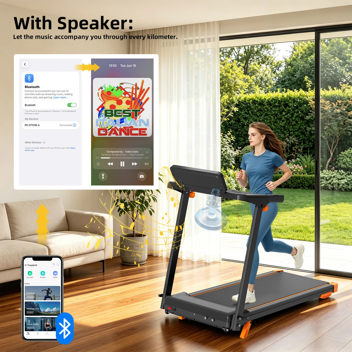 Quiet Foldable Walking Pad Treadmill With Incline And HIIT Modes