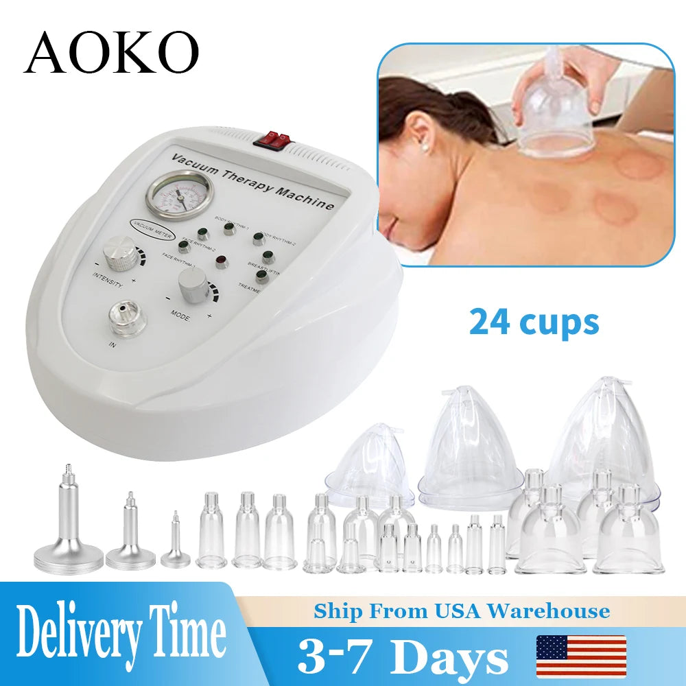 AOKO Vacuum Cup Massager For Breast Chest And Face Lifting