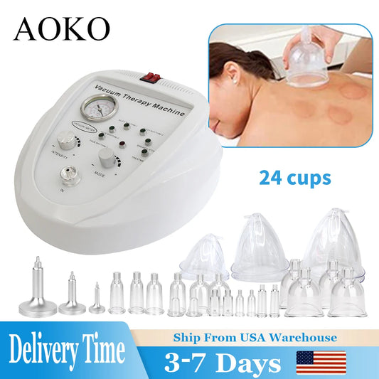 AOKO Vacuum Cup Massager For Breast Chest And Face Lifting