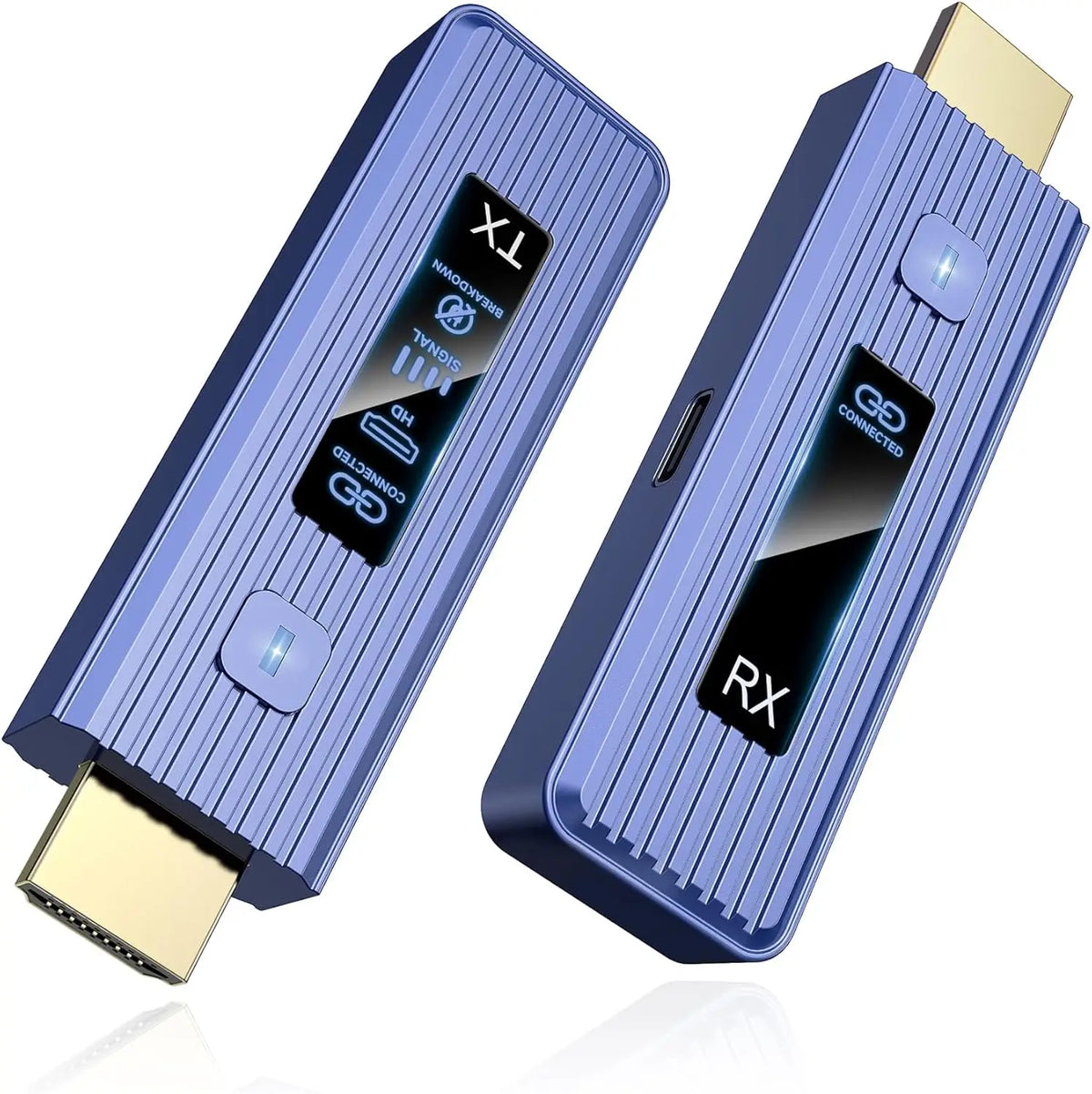 New-Gen Wireless HDMI Transmitter and Receiver, 360FT/110M Wireless, LED Display, 4K Decode & 1080P Output, Zero Latency, Plug & Play, 5.8+2.4G for Video and Audio to Monitor from Laptop/TV Box