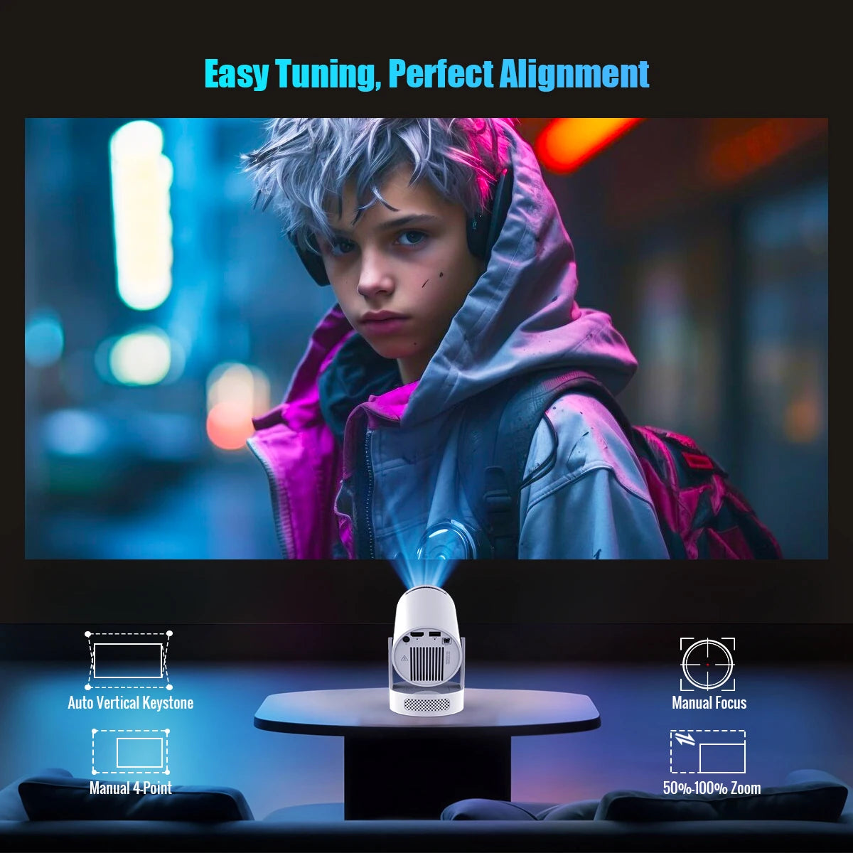 Magcubic HY300 Pro Projector 8K Android 14 8000 Lumens