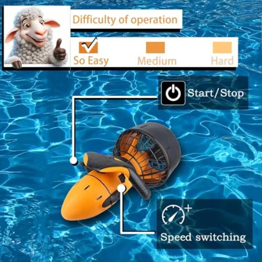 Sea Scooter For Adults Dual Speed Propeller Underwater Explorer With Ultra Long Battery Life