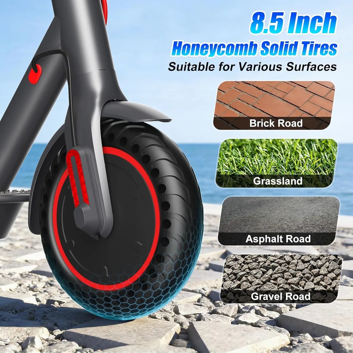 OBX 500W Folding Electric Scooter With App Control And Long Range