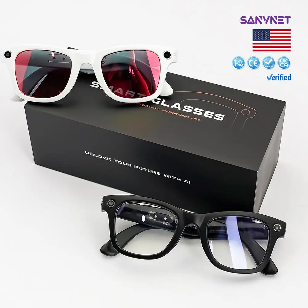 SANVNET GS4 MAX Smart Eyewear 8MP Camera Sunglasses With AI