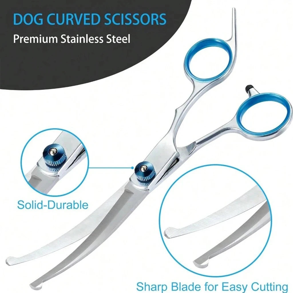 SHUYU Pet Grooming Scissors Kit Stainless Steel With Case