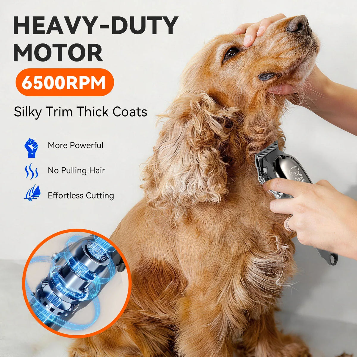 Solimpia Professional Pet Hair Clipper for Dogs and Cats