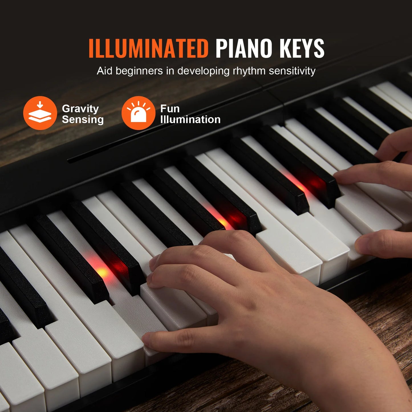 SucceBuy Folding Keyboard Piano 61 Or 88 Keys Bluetooth MIDI
