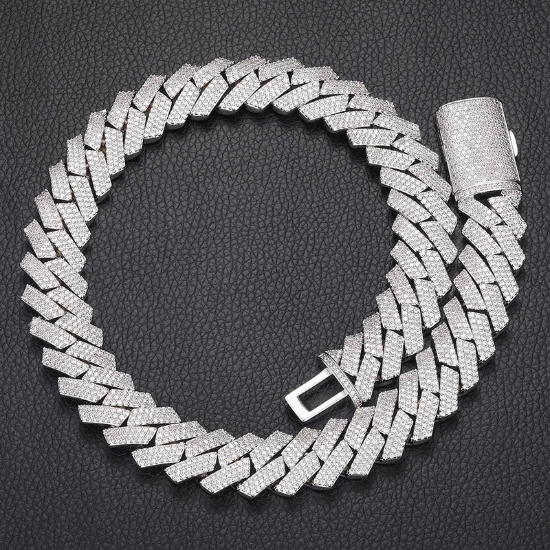 Lyee Cyee Cuban Link Chain Necklace With Diamond Zircon Stone