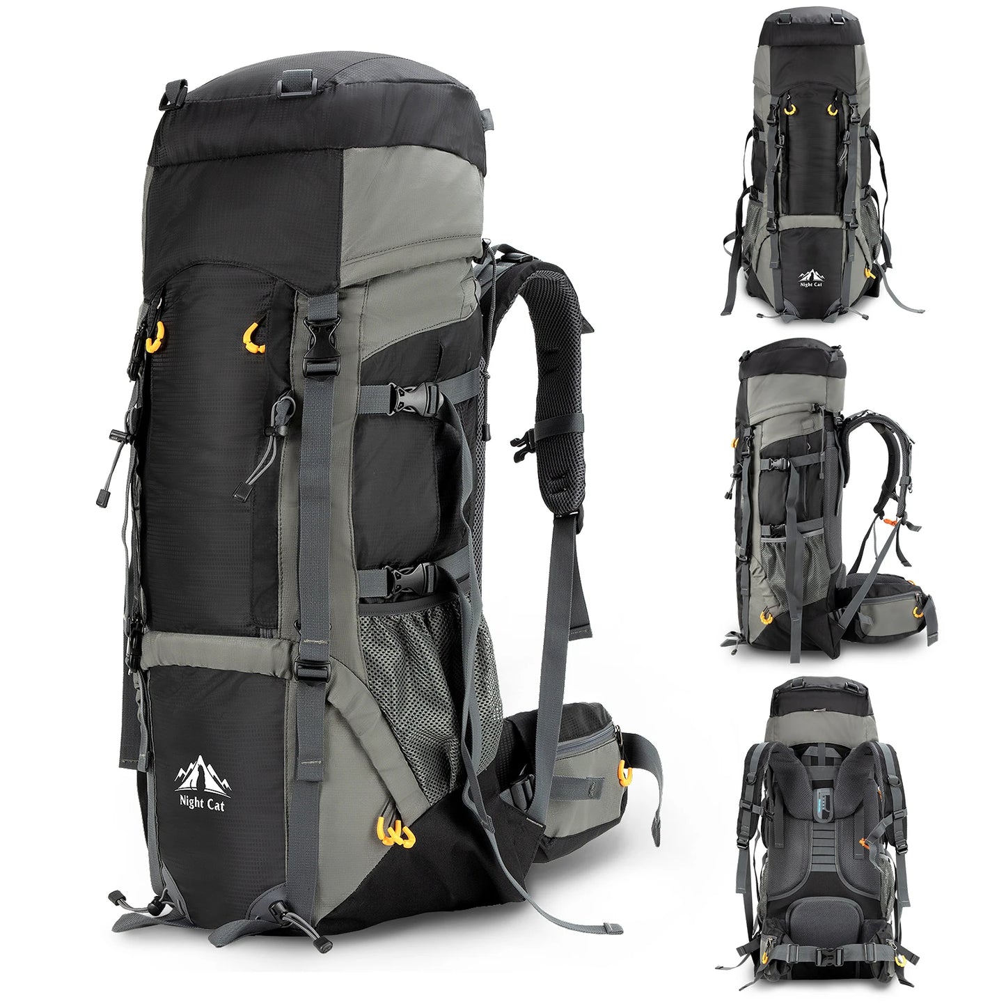 Night Cat Waterproof Hiking Backpack With Internal Frame For Outdoor