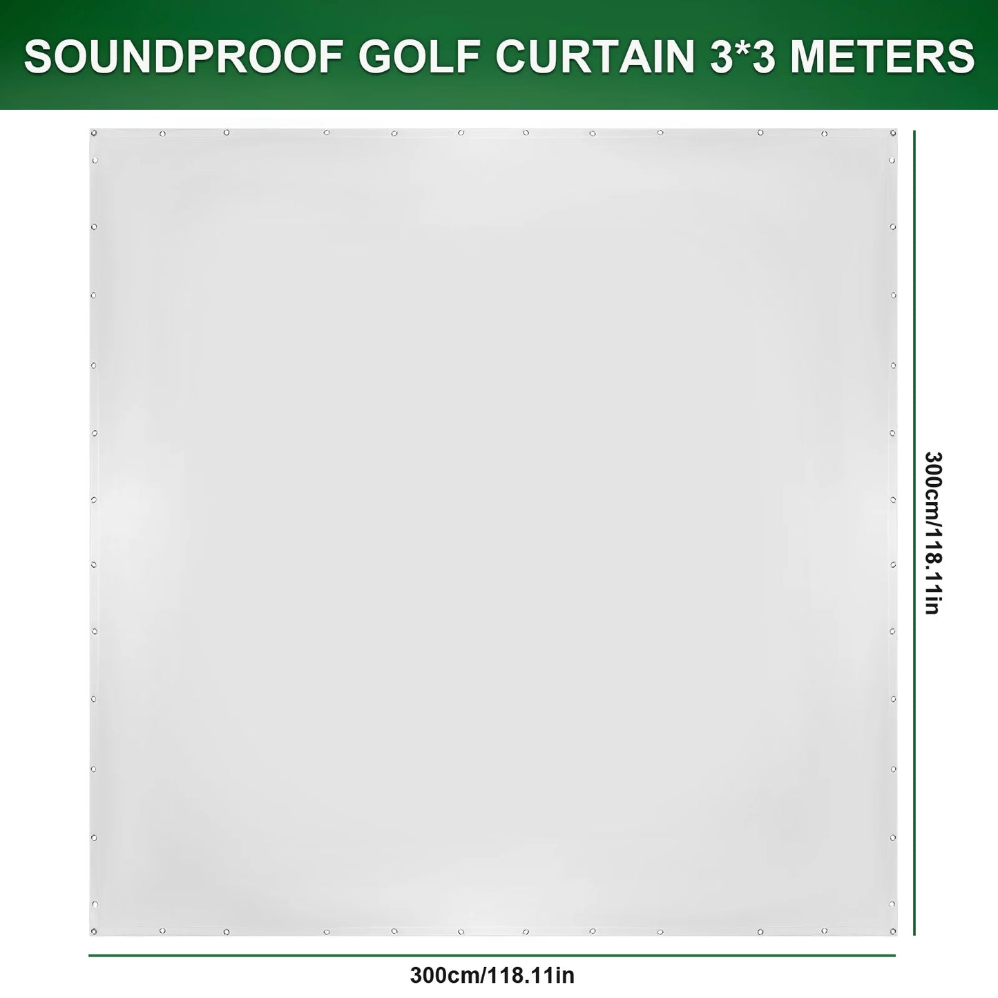 Golf Simulator Impact Screen With Bungee Cords Silent For Indoor Outdoor Practice For Golfers