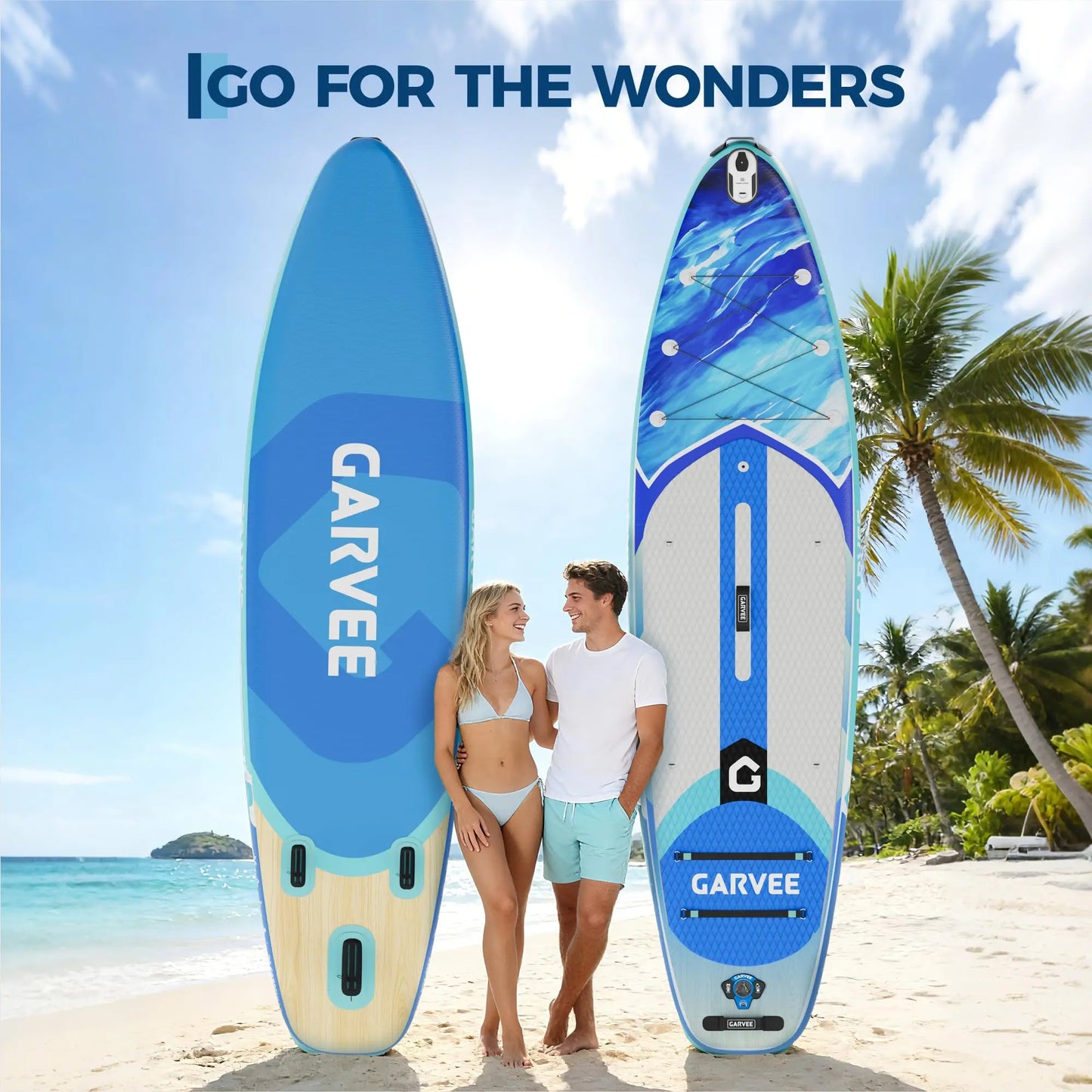Inflatable Stand Up Paddle Board Wide Stable Design For Adults And Youth 450 Lb Capacity Non Slip EVA Deck