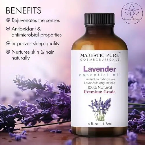 Lavender Essential Oil 100 Percent Pure Premium Grade For Diffuser Aromatherapy