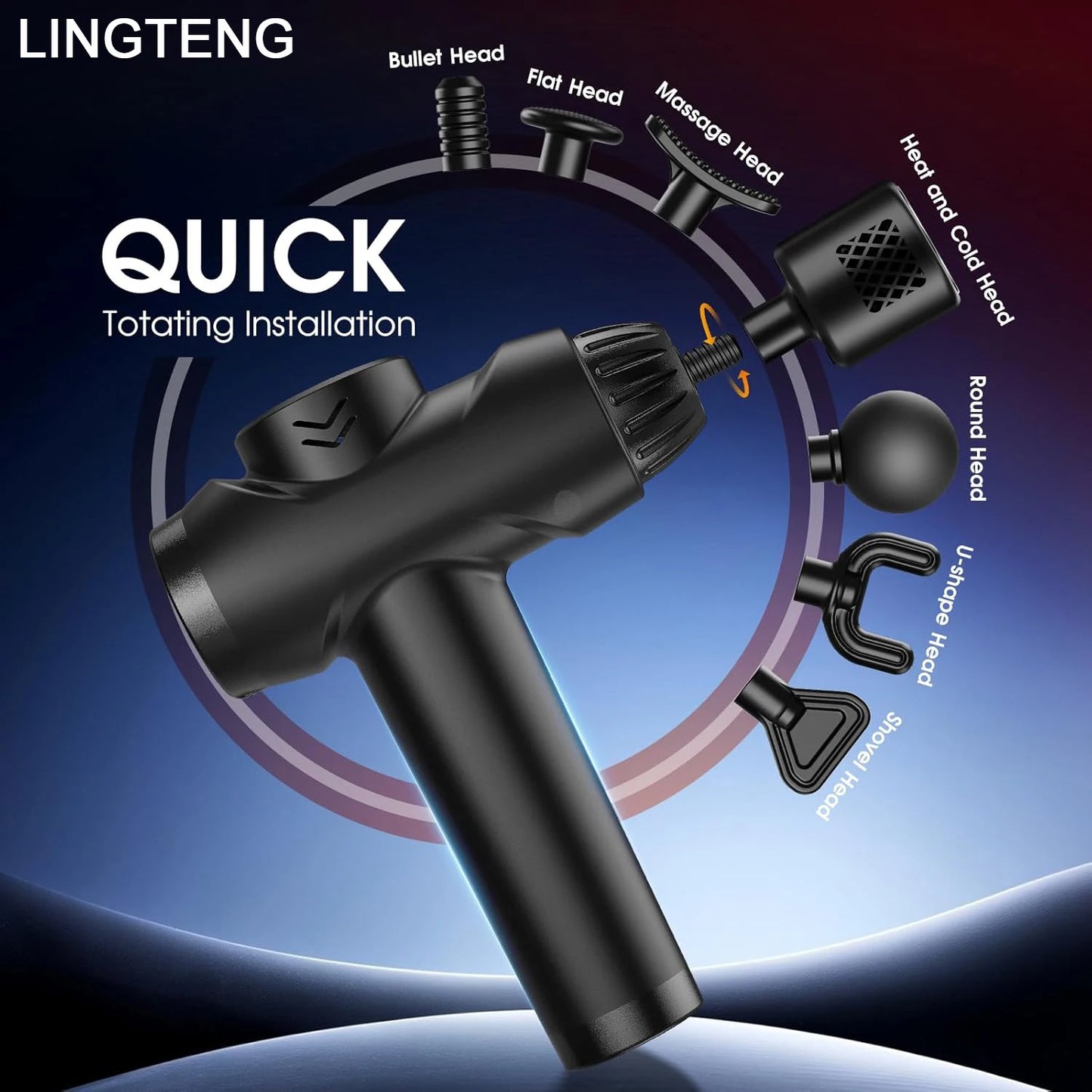 LINGTENG Massage Gun with Hot and Cold Therapy Deep Tissue Percussion