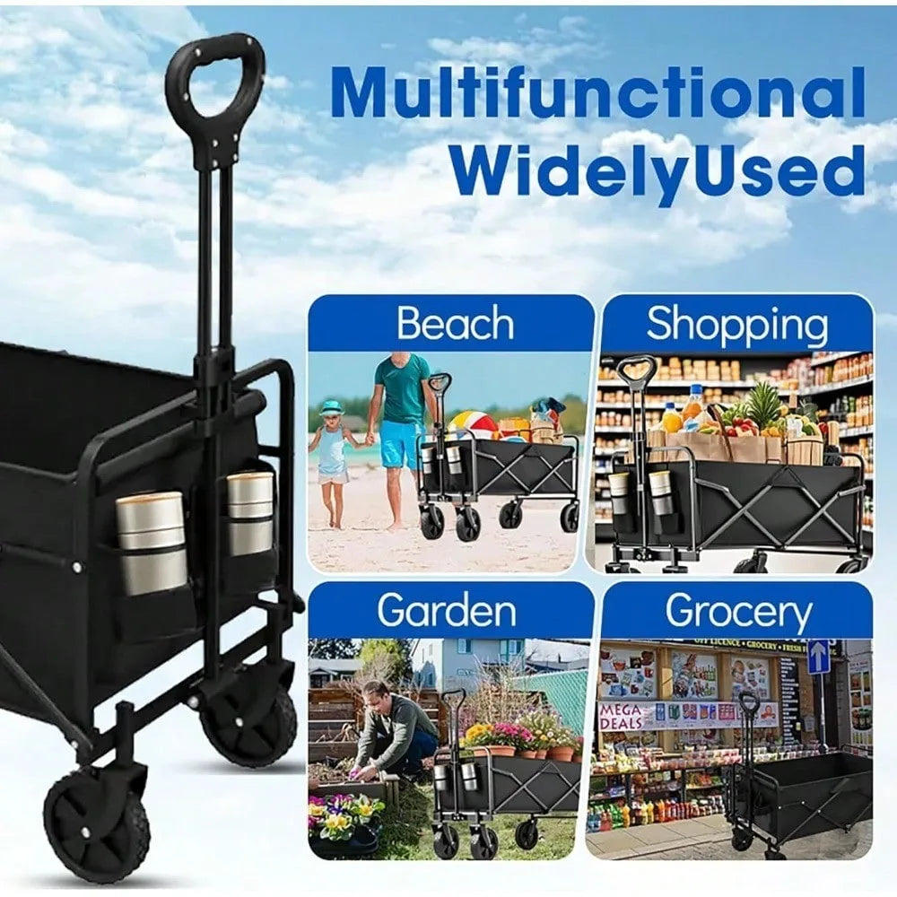 OASONEER Heavy Duty Folding Utility Cart With All Terrain Wheels