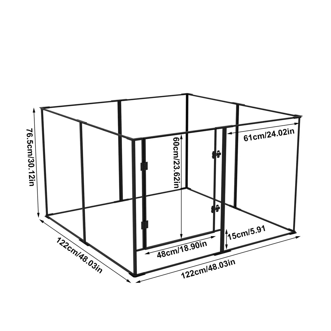 BINGOPAW 8 Panels Acrylic Dog Playpen Whelping Pen For Puppies Rabbits