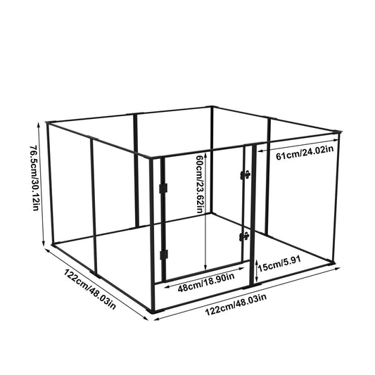 BINGOPAW 8 Panels Acrylic Dog Playpen Whelping Pen For Puppies Rabbits