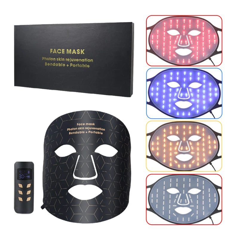 Wireless Silicone LED Mask Red Infrared Therapy For Anti Aging