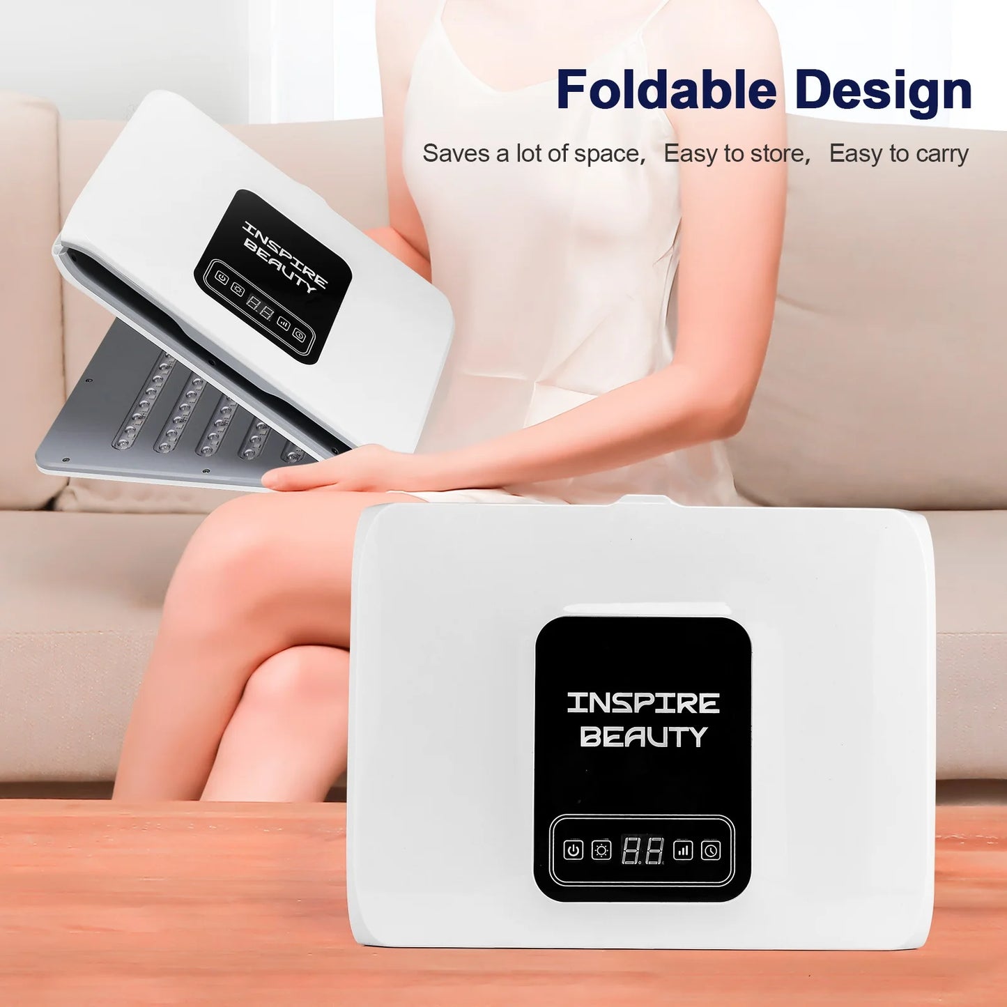 Foreverlily 7 Colors LED Photon Therapy Device Foldable Skin Rejuvenation Light Facial Therapy For Home Use