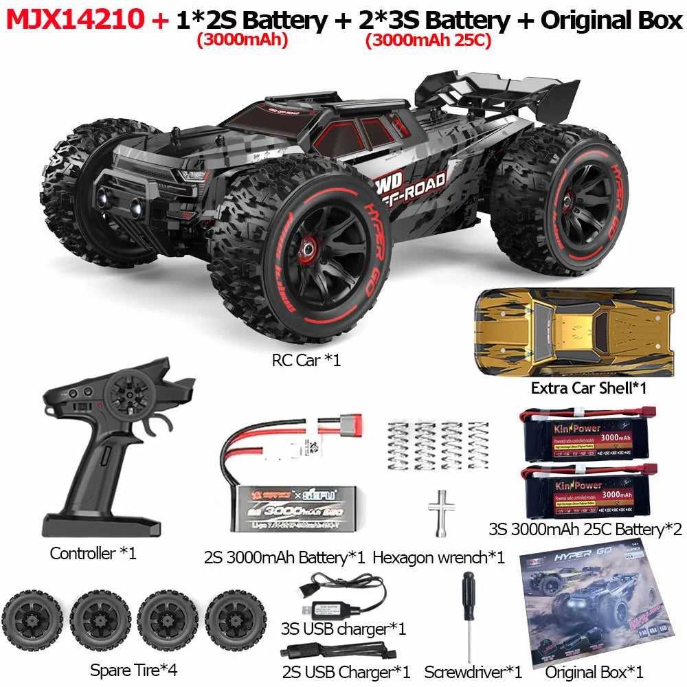 Jyscend Brushless RC Car 4WD Off Road Racing Truck 75kmh High Speed Remote Control for RC Hobbyists