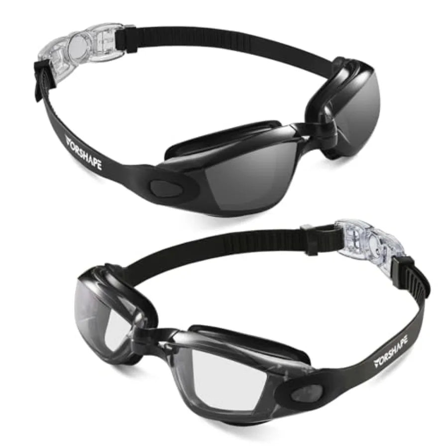 Anti Fog Swimming Goggles 2 Pack No Leaking UV Protection For Men Women Youth Everyday Wear