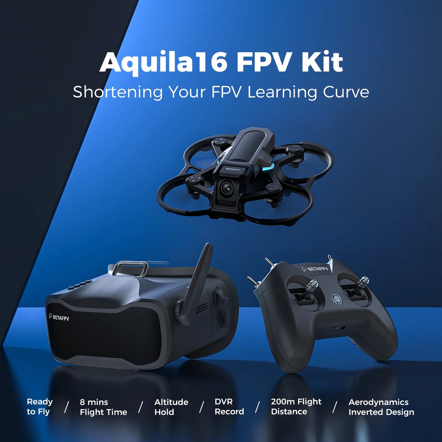 BETAFPV Aquila16 FPV Kit Brushless Racing Drone Quadcopter Indoor Outdoor