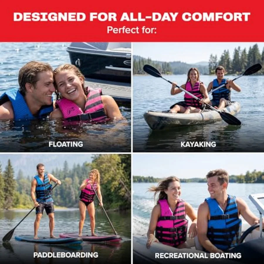 Trend USCG Approved Life Jacket for Adults and Kids Water Sports Vest for Boating and Tubing