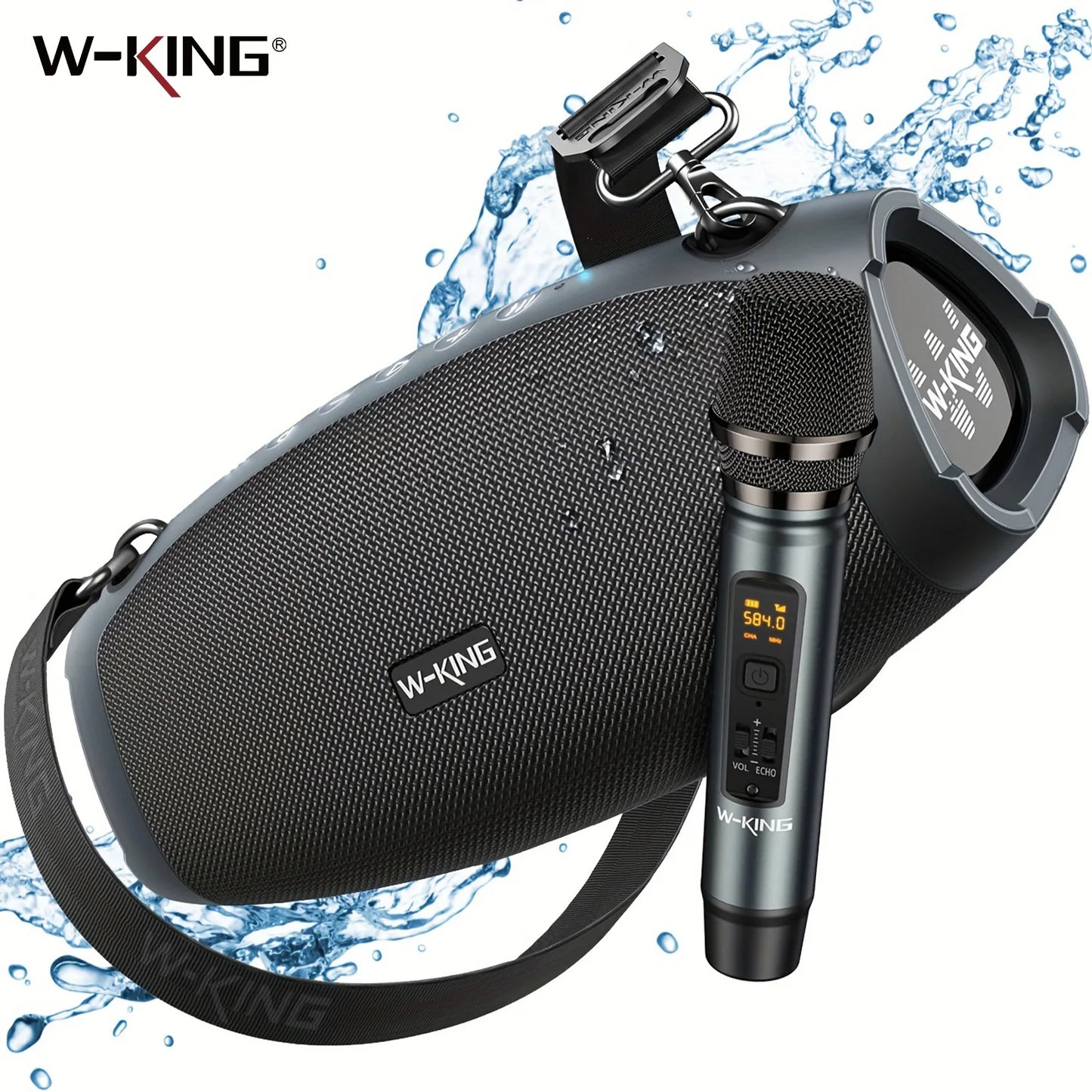 W King Outdoor Bluetooth Speaker 70W Waterproof With Wireless Microphone