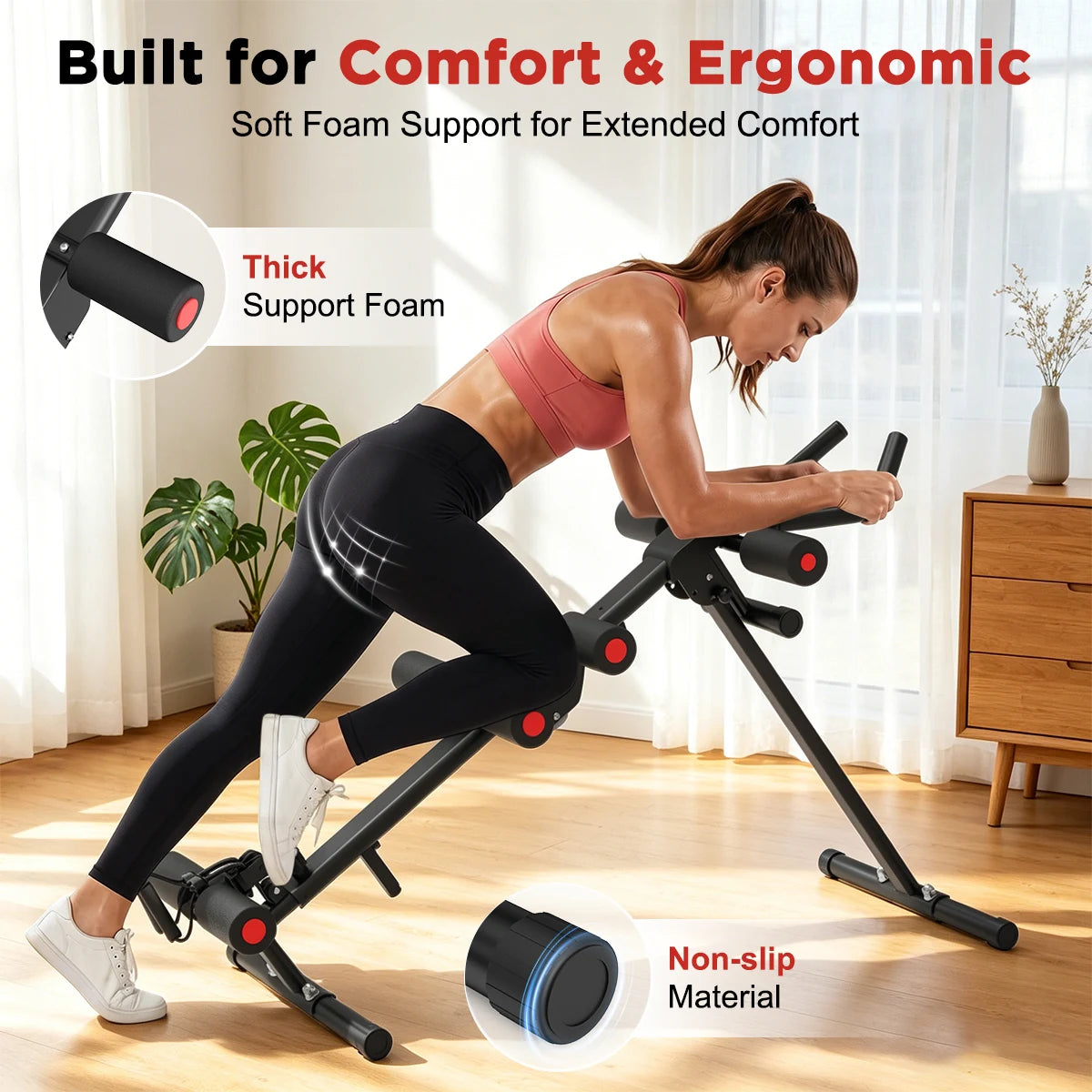Adjustable 5-In-1 Ab Trainer With Resistance Bands For Core Workouts