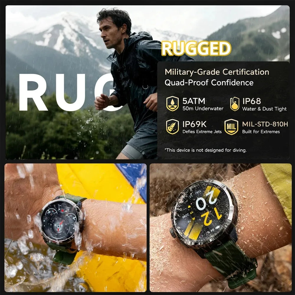Ulefone Armor Watch Pro AMOLED GPS Heart Rate Monitoring Smartwatch