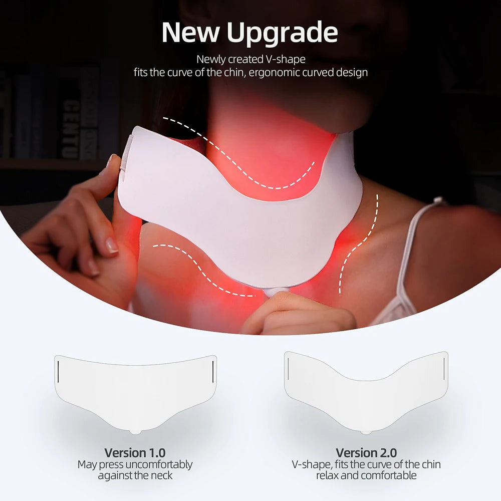 Foreverlily LED Photon Face Neck Mask 3D Silicone Skin Rejuvenation