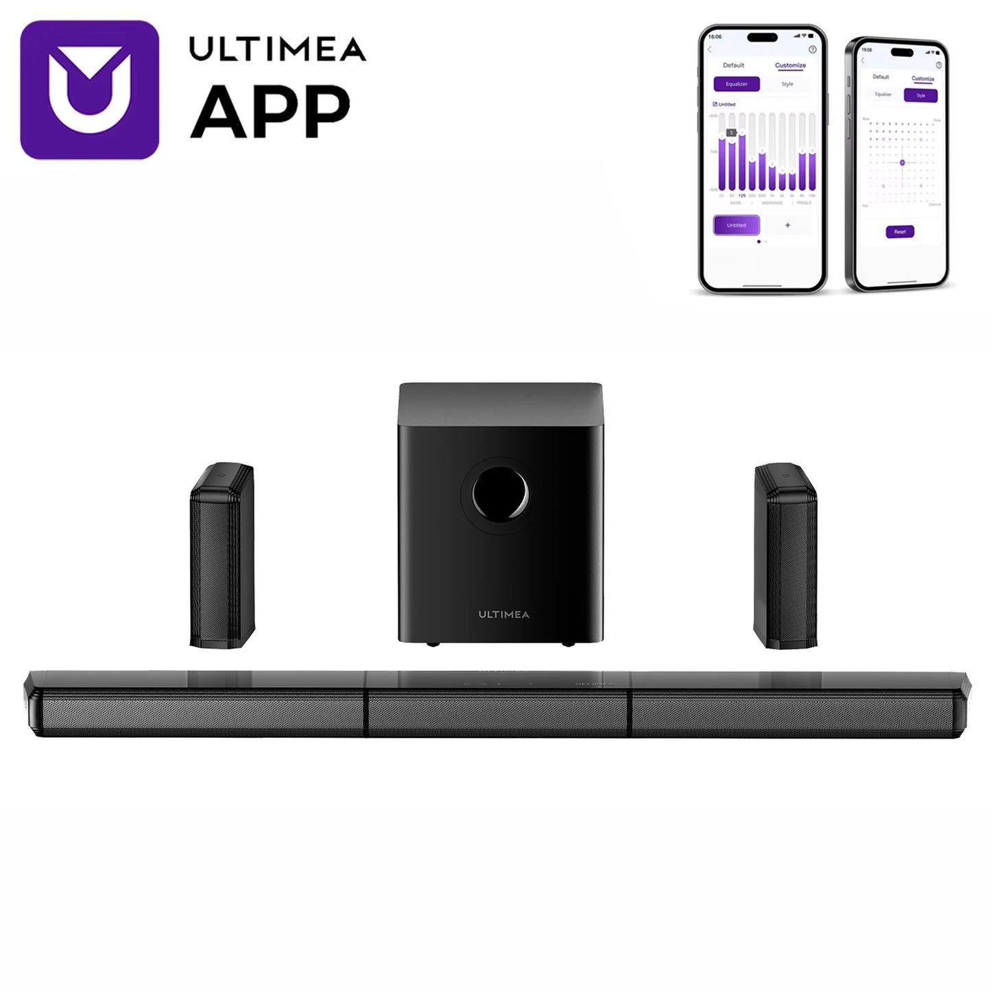 ULTIMEA 410W 7.1Ch Soundbar With Wireless Subwoofer And Surround Speakers