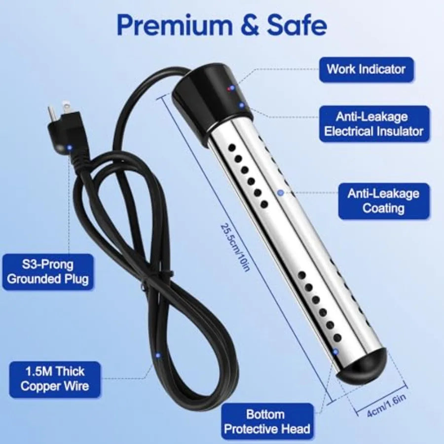 Portable Shower With Water Heater Camping Shower Pump 8000mAh Battery