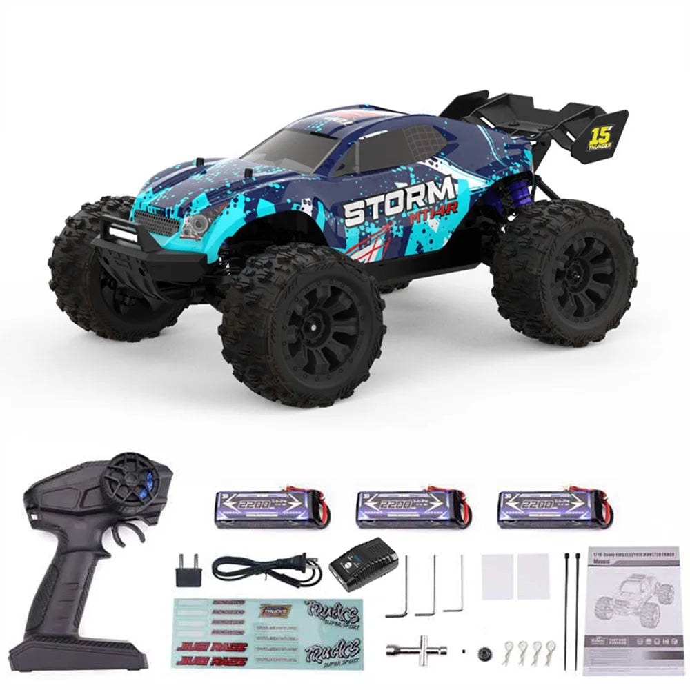 JIUSI RC Truck MT14R PT14R 3600KV 1To14 Scale All Terrain 4x4 High Performance Remote Control Car For RC Enthusiasts