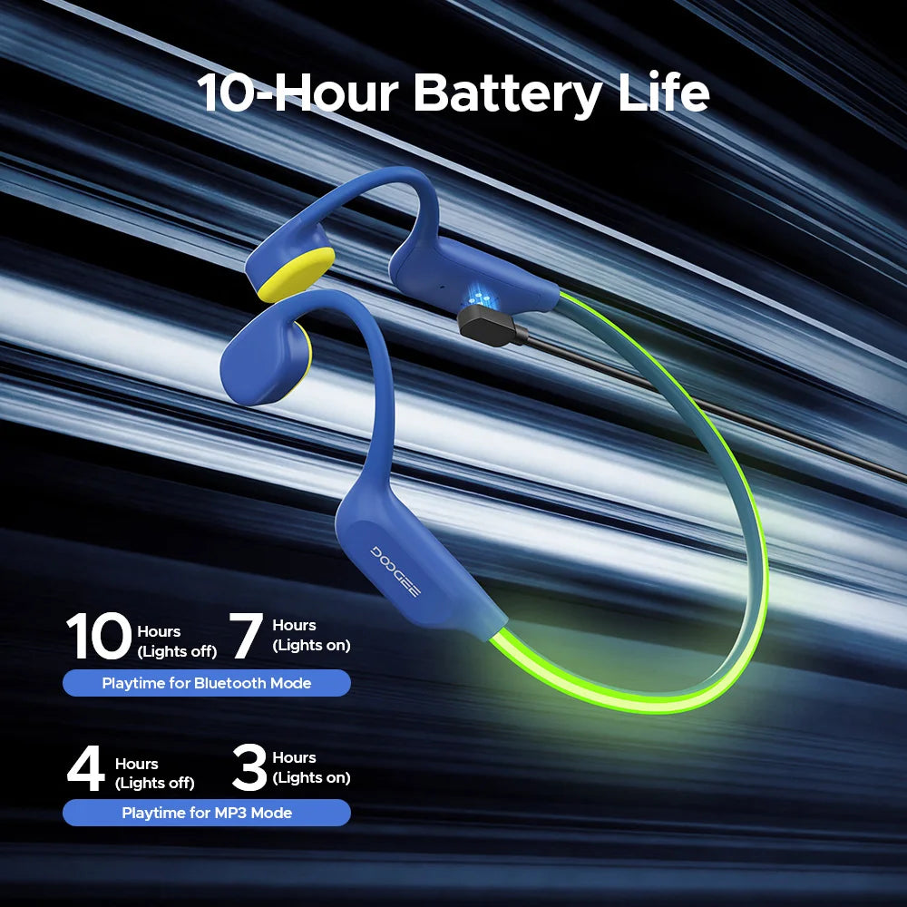 DOOGEE BoneBeat Swim Ray Bone Conduction Headphones IP68 Waterproof Wireless
