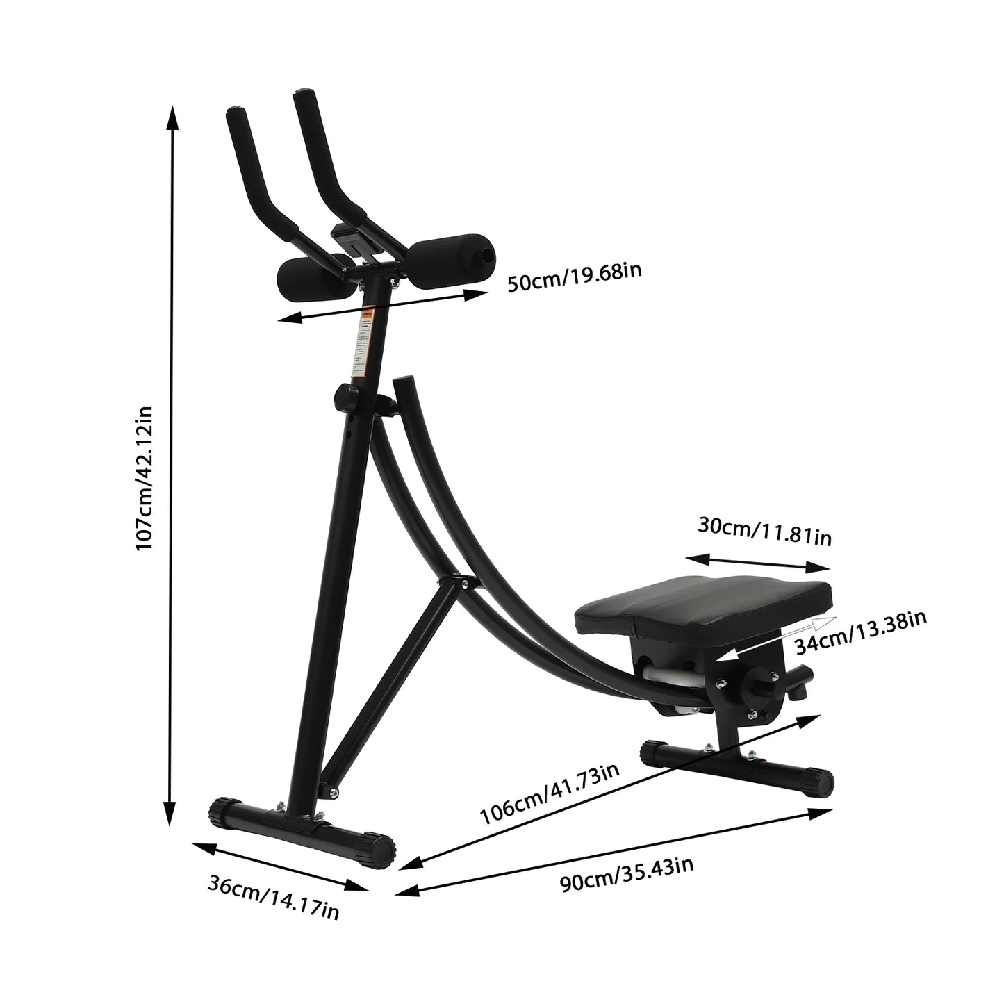 Foldable Core Ab Machine With Led Display And Curved Track