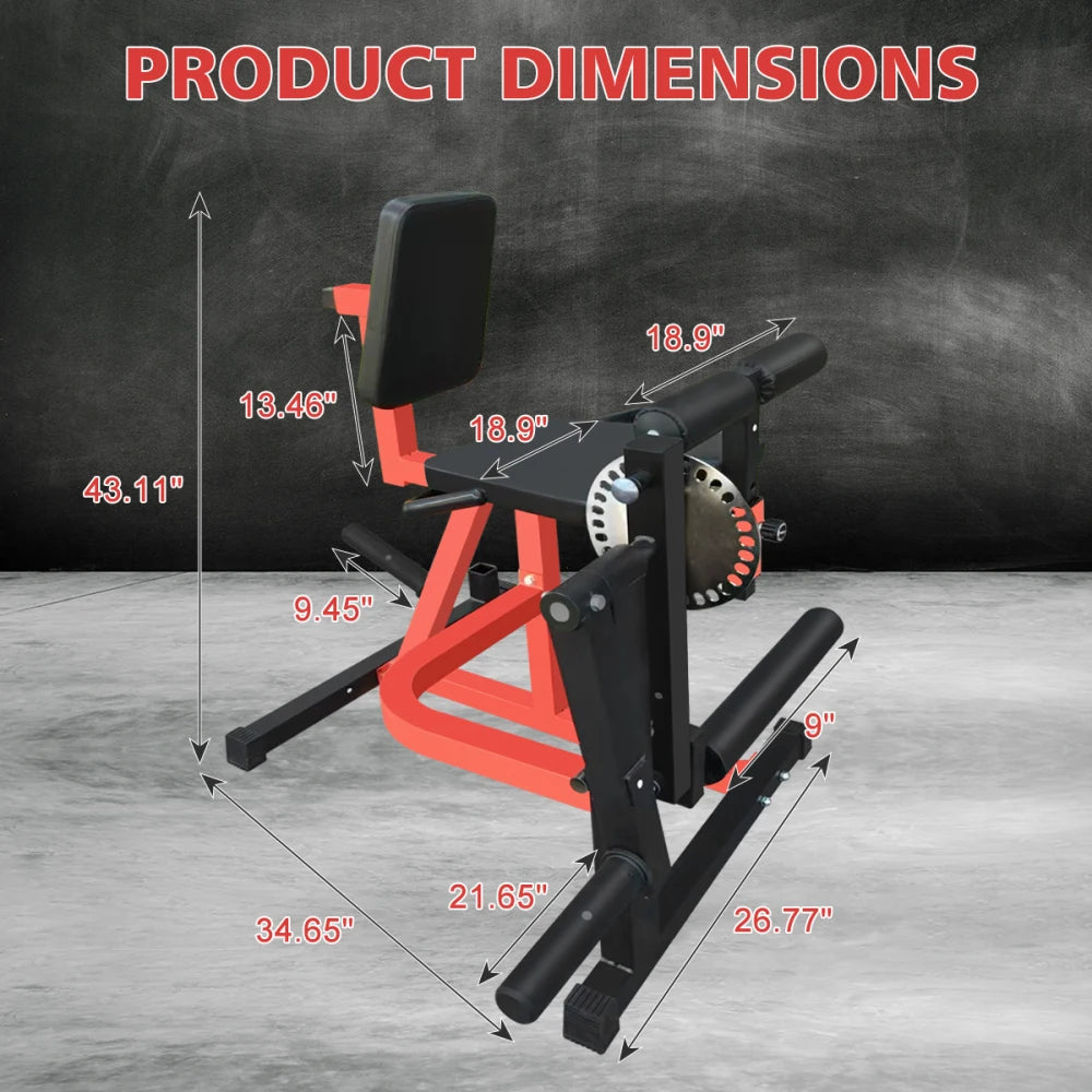 Adjustable Leg Extension and Curl Machine, Heavy Duty Leg Rotary Extension Machine for Lower Body Workouts, Multifunctional Home Gym Weight Machine