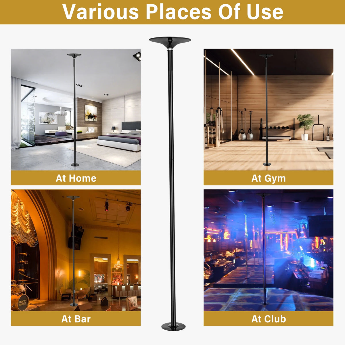 Portable Removable Dance Pole for Home Fitness and Training