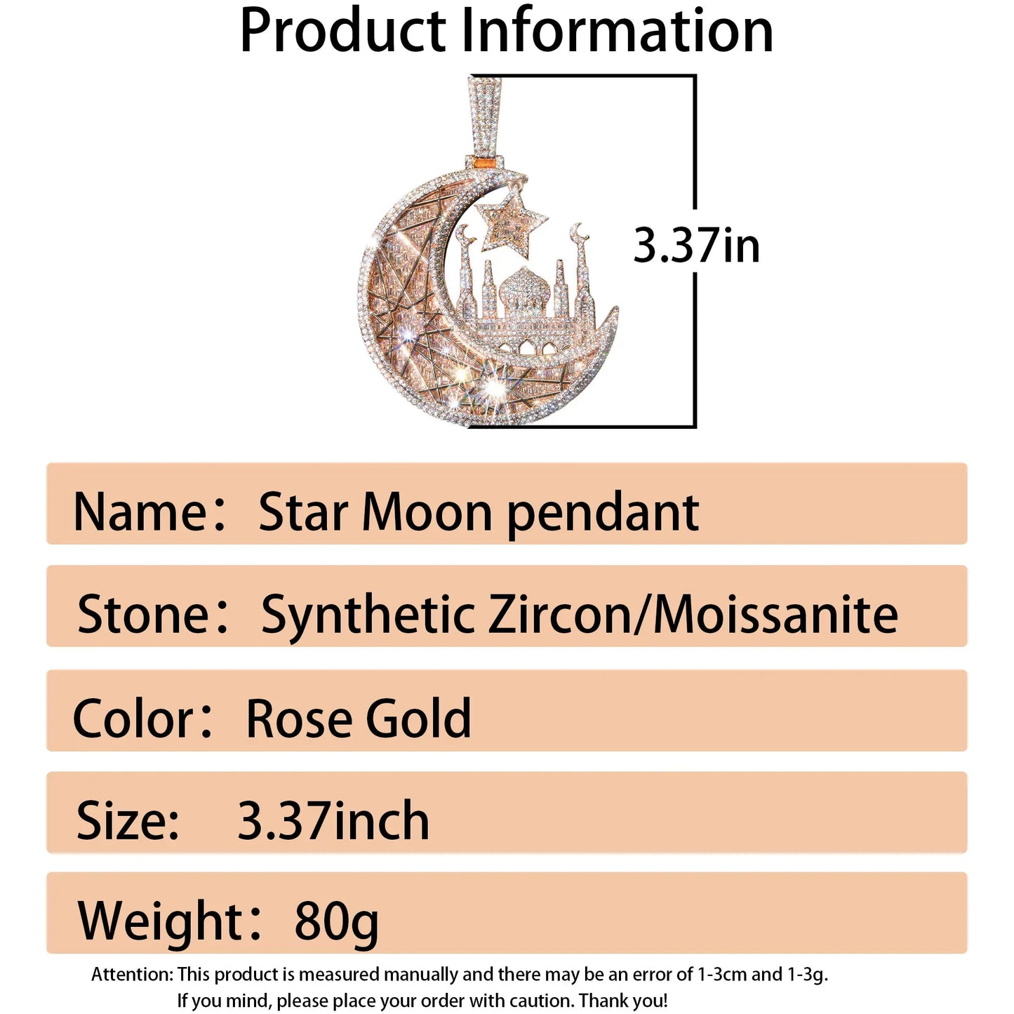 Lyee Cyee 925 Sterling Moissanite Star Moon Pendant Necklace