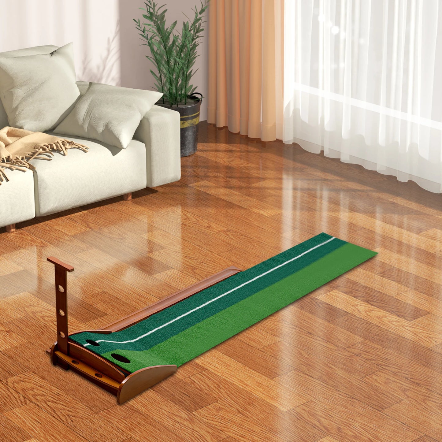 Indoor Golf Putting Green Practice Mat With Auto Ball Return For Home Golfers Training Aid Pro Level