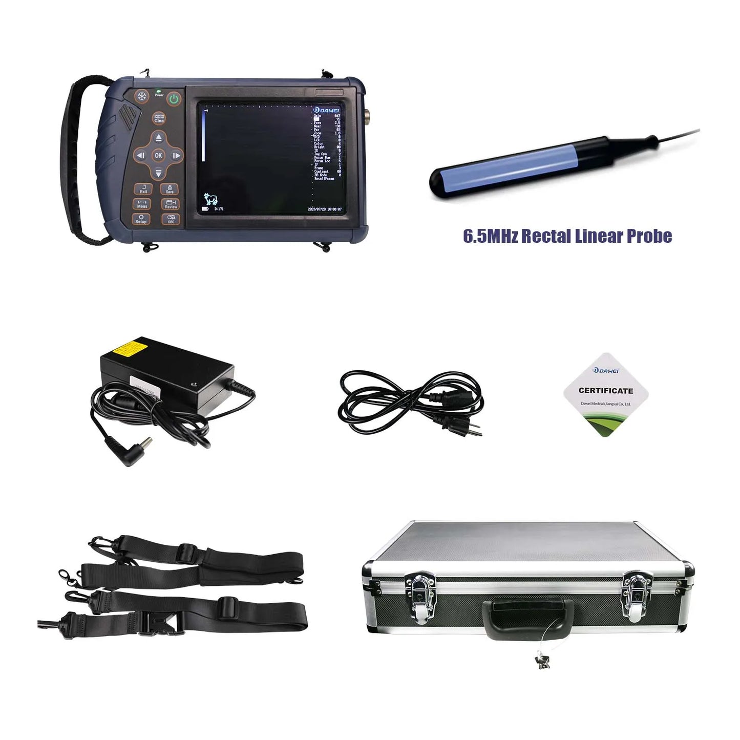 DAWEI Portable Veterinary Ultrasound Scanner for Farm Animals Pregnancy Testing
