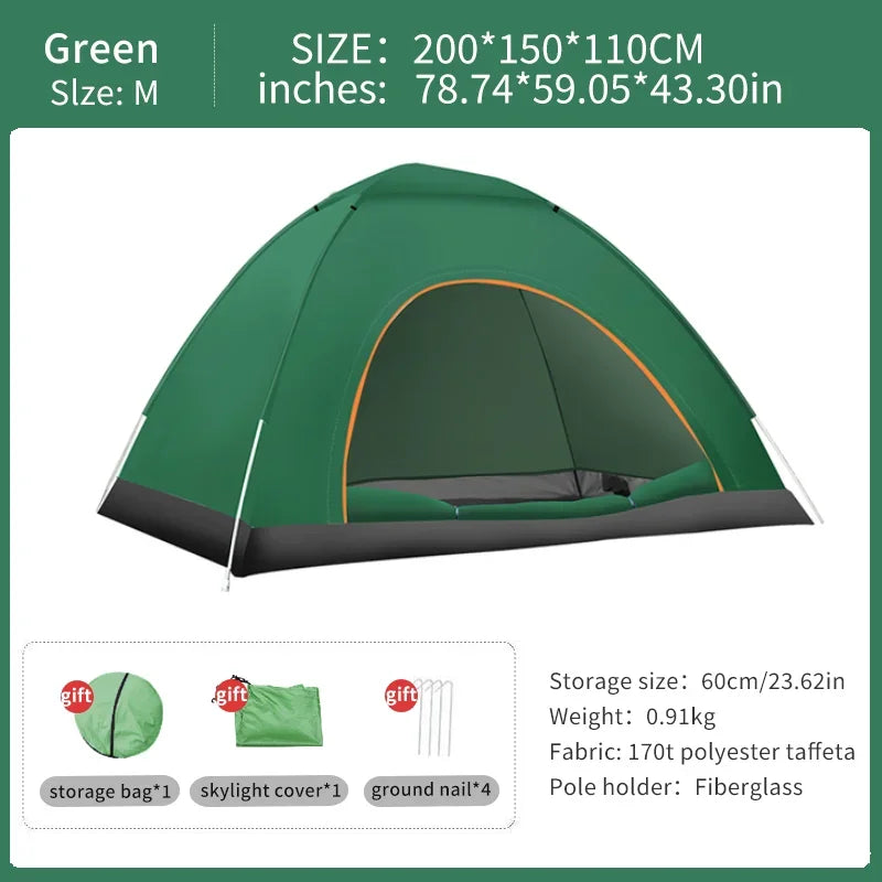 Automatic Waterproof Pop Up Camping Tent with UV Protection