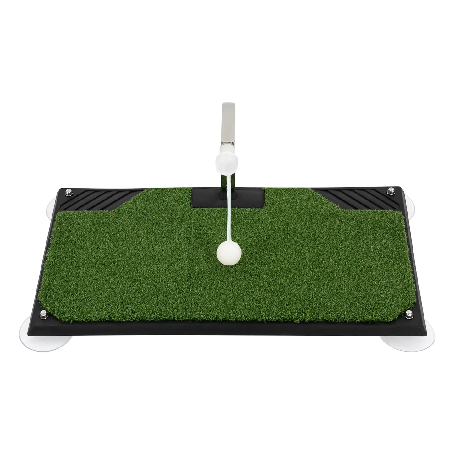 Foldable Indoor Golf Swing Trainer Mat With Auto Ball Return System 5 Level Tee Height Home Practice