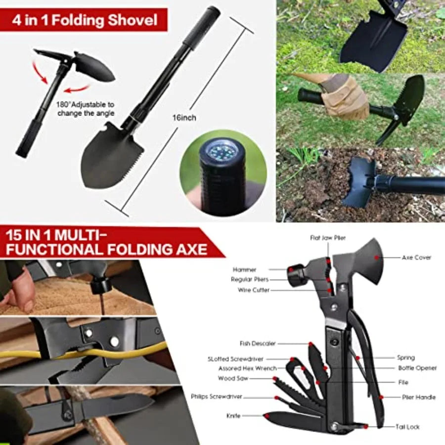 Survival Kit 251 Pcs First Aid Gear With MOLLE Bag