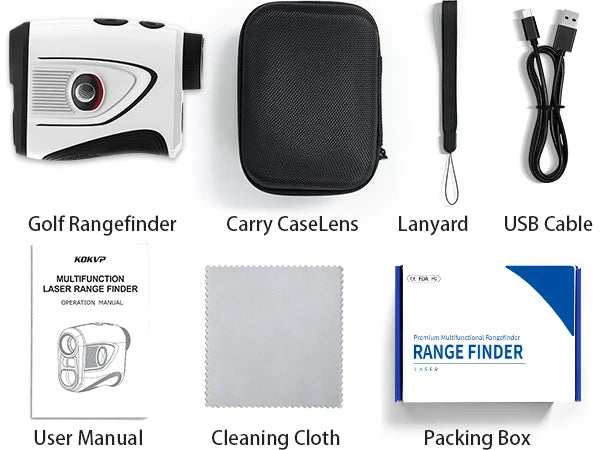 KOKVP 7X Golf Rangefinder With Slope Compensation And Flag Lock