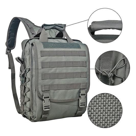 LQARMY Molle Laptop Bag Tactical Messenger Backpack Outdoor Use
