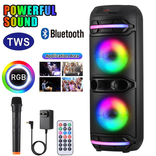 5000W Bluetooth Speaker Loudest/Massive Big Party Boombox Portable Speaker Wireless Dual 12"  Subwoofer
